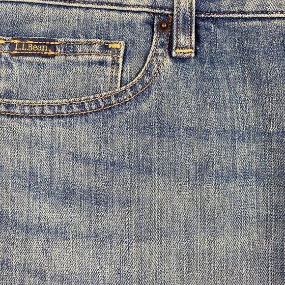 L.L.Bean 1912 Jeans Favorite Fit Straight Leg Blue NWT Women's‎ Size 16 MT - Picture 4 of 10
